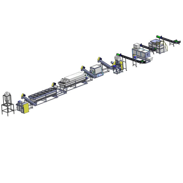 Fully Automatic Plastic Washing Recycling Machine 1000kg/h For PP PE Films / PP