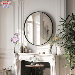 Nordic Silver Design Unbreakable Glass Mirror in Oval Style with Customized Size