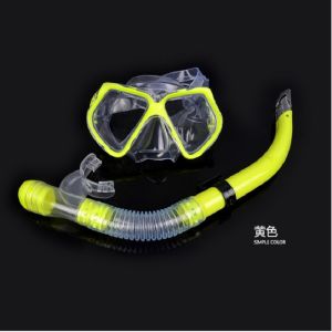 Good quality pVC and templed glass scuba diving mask and snorkel set snorkling