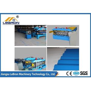 PLC Control Corrugated Roof Sheet Making Machine 10-16m/min 20 Roller Stations