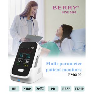 TFT LCD Screen Multi Parameter Portable Capnograph Spo2 Saturation Vital Signs