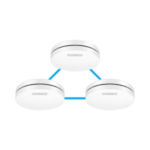 10 Year Battery Photoelectric Interlinked Smoke Alarm Battery Powered Smoke