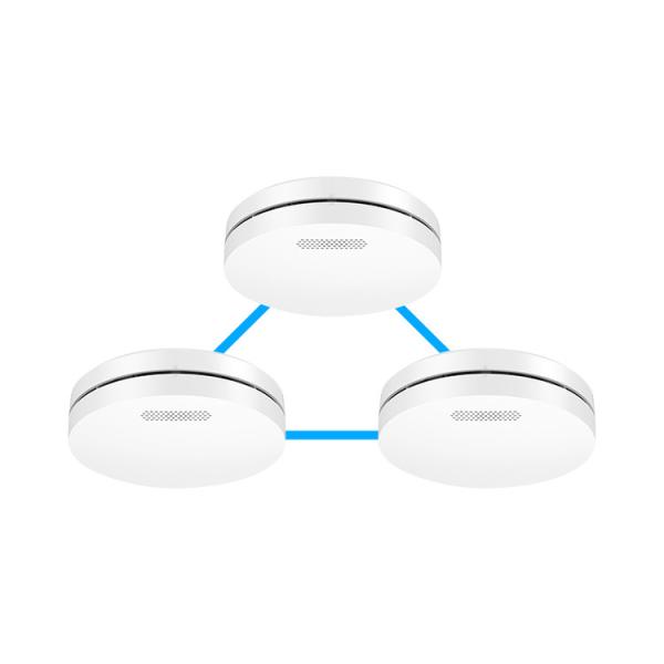 10 Year Battery Photoelectric Interlinked Smoke Alarm Battery Powered Smoke