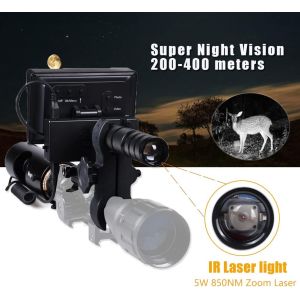 Photo Recording 200-400m Night Vision Sight With Infrared Laser Flashlight