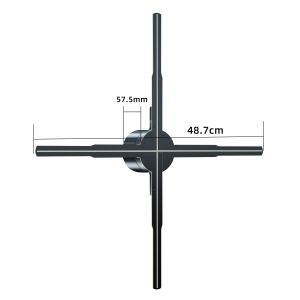 100cm 2 Blades 3D Hologram Fan Hospitals' Revolutionary Product 1.692MM Contrast