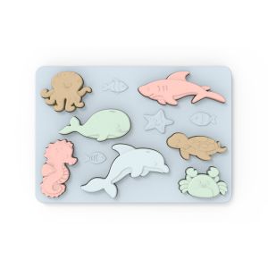 Custom Silicone Montessori Shape Puzzle For Kids Kindergarten