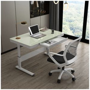 Height Adjustable Desk for White Wooden Computer Coffee Table in Luxury
