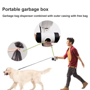 5M Retractable Pet Dog Leash With LED Light Flashlight And Bag For Walking Dog