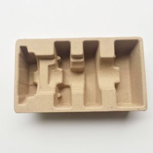 Antistatic Bamboo Moulded Pulp Tray Dry Press Biodegradable Paper Tray