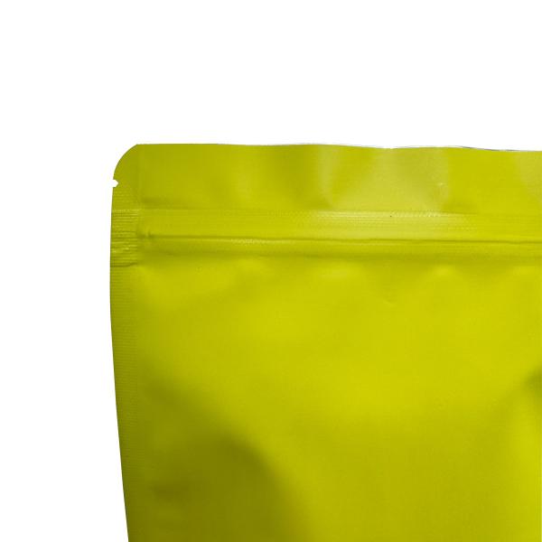 Foil Coated Matte Green Stand Up Pouch with Zipper for Coffee Beans Tea Leaves Packaging