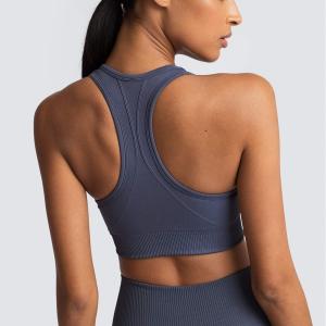 Wholesale Breathable yoga vest without steel ring running underwear, seamless back sexy, close-fitting plus-size sports bra from china suppliers