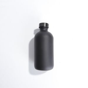 Colour Spray Round Shoulder Glass Juice Bottles 250ml 500ml With Aluminum Lids