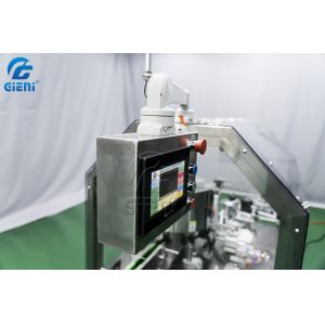 SS304 Frame Rotary Lip Balm Bottom Labeling Machine PLC Control