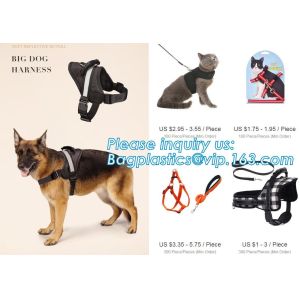 BIG DOG HARNESS, Custom Logo Nylon Rope Pet Dog Leash and Harness Set, size/logo