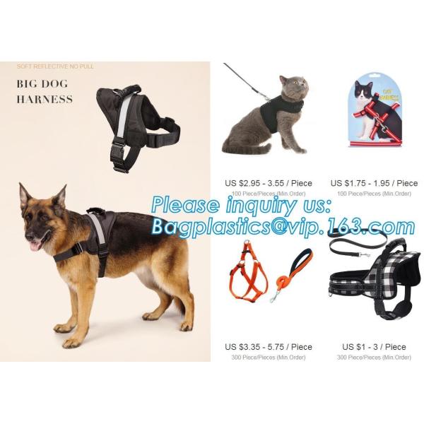BIG DOG HARNESS, Custom Logo Nylon Rope Pet Dog Leash and Harness Set, size/logo