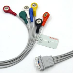 Compatible for Schiller Plus 7Lead ECG Snap ECG Holter Cable