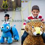 Hansel coin operated plush animals toy ride plush riding motorized animals