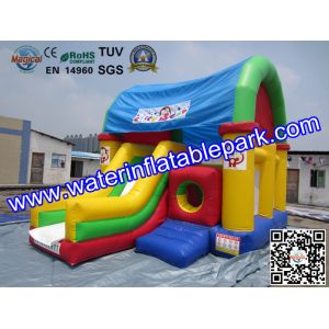 CE Certificated Inflatable Bouncy Castle , Kids Inflatable Bouncer With Slide