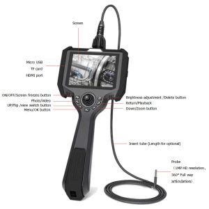 IP67 Industrial Endoscope Inspection Camera Portable IPS Handheld Digital