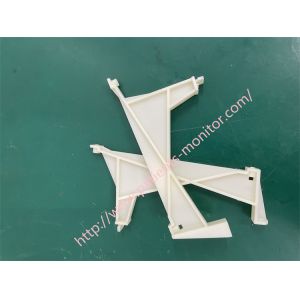 A pair of white plastic GE Mac1200ST electrocardiograph display poles