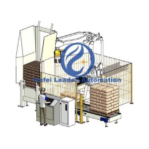Steel Automatic Bag Palletizer / Robotic Bag Palletizer Convenient Maintenance