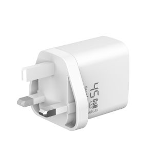 45W GaN Fast Charger with Color Display USB-C Adapter for Universal Device Charging ABS Material OEM Support Customized