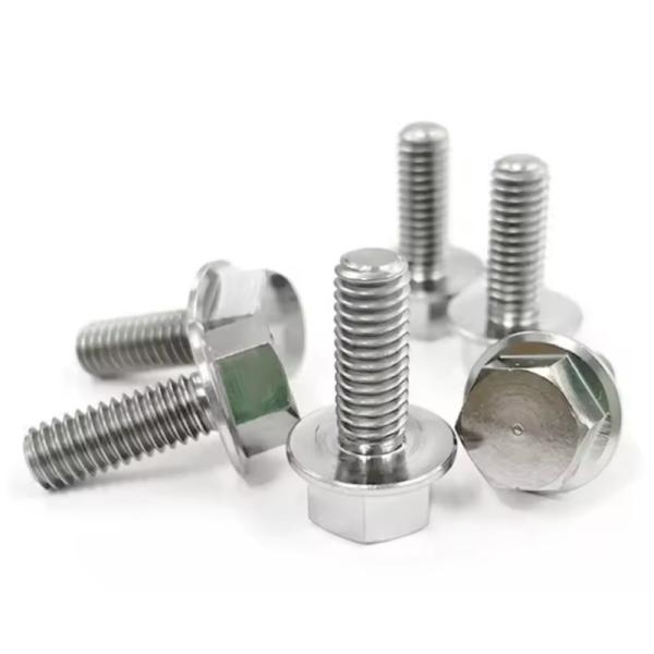 M4 M8 M12 Serrated Hexagon Head Flange Bolt Stainless Steel SUS304 SUS316 DIN6921