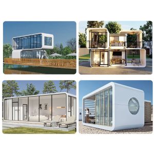 Sandwich Panel Container Home 2 Bedroom Maison Capsule Spatiale with Apple Cabin