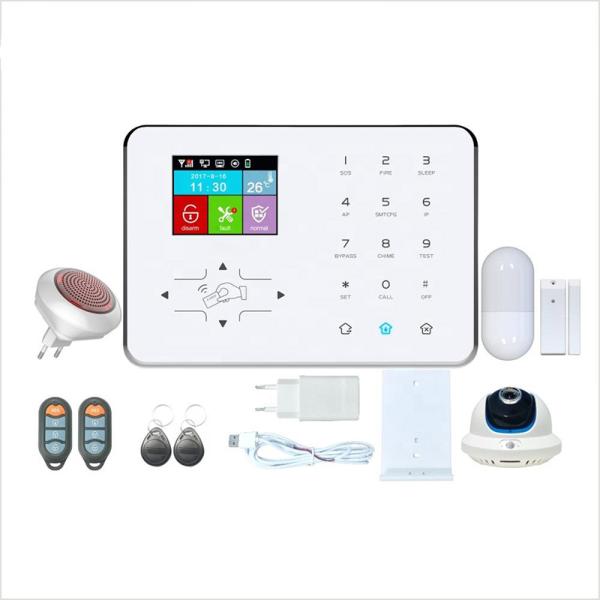 Quality Glomarket Tuya WIFI+GSM/GPRS Home Alarm Security System With Motion Detector Wireless Anti Theft Security Alarm for sale