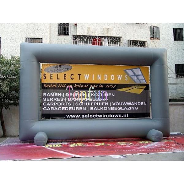 Blue Inflatable Advertising Movie Screen Inflatable Movie Theater Screens Outdood Inflatable Movie Screen