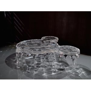 Custom-Made Acrylic Stool with 3D Effects Unique and Eye Catching for Art Exhibitions