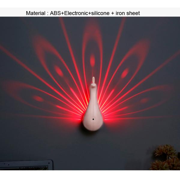 Novelty gifts product Peacock projection lamp, funny and attractive attractive peacock night lamp projector