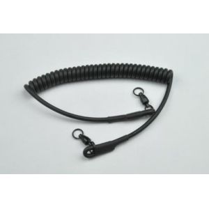 Wholesale Swivel metal terminals at two ends high grade PU stretchy coiled tool holder lanyard leash from china suppliers