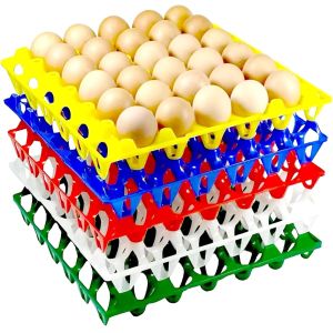 Reusable Plastic Egg Tray Egg Crates 30-Egg Flats For Home Chicken Farmers,