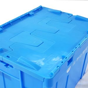 21L Volume Durable Blue Color Plastic Crate with Solid Box Style and Nestable