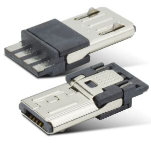 Gold Plating Usb Solder Connector , Male 4 Pin Micro Connector