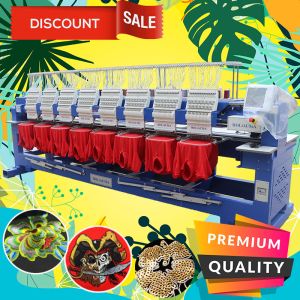 Better than swf embroidery machine HO1508H cap t-shirt flat 3d sequin 400*450mm