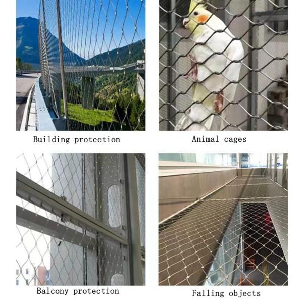 High Flexibility Stainless Steel Woven Wire Rope Mesh Knot