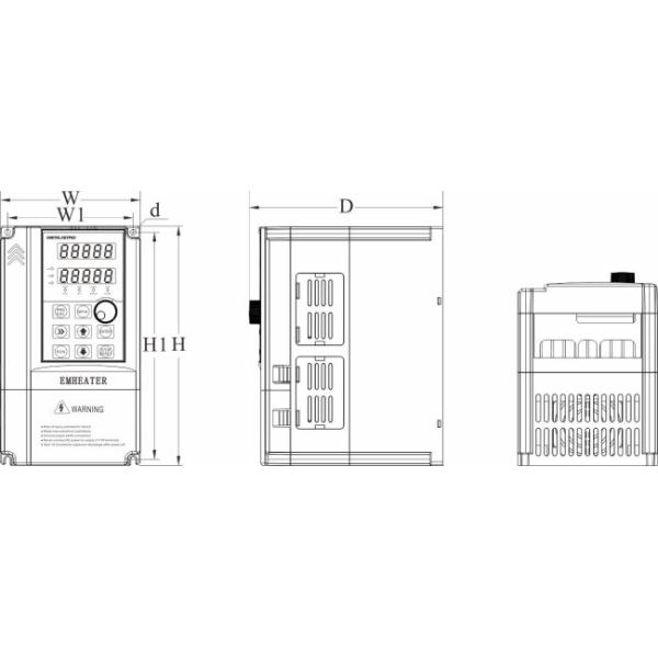 380V To 380V 9A 4kw 3 Phase Inverter For 5 Hp Motor