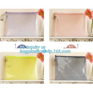 A3,A4,A5,B4,B5,B6,B8 file folder clear mesh bag printed logo document folder