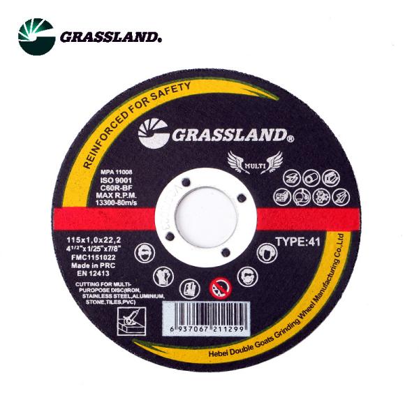 Abrasive Multi Purpose Disc T41-115*1.0*22.2MM Designed for Angle Grinder with Continuous Wheel Blade for Smooth Chip Free Cuts on Various Metal Types