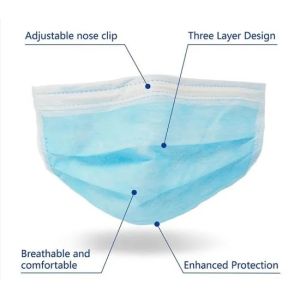 Non Irritating Farmer Disposable Blue Earloop Face Mask