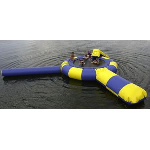 Wholesale 0.9mm PVC inflatable water trampoline, water bouncer toys, Square trampolines from china suppliers