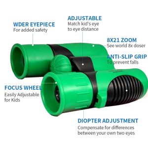 8x21mm Childrens Binoculars DCF Real Optics Compact Binoculars For Stargazing