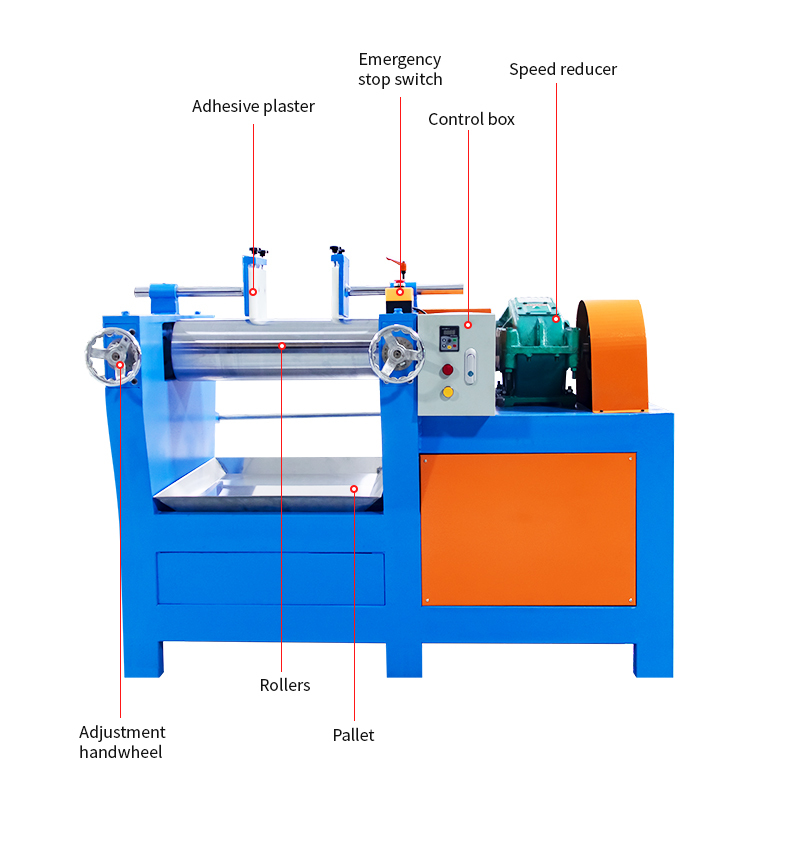 7 Inch Silicone Rubber Milling Machine for Solid Original Color Mixing