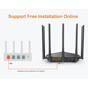 Cxfhgy New Tenda AC11 Gigabit Dual-Band AC1200 Wireless Router Wifi Repeater