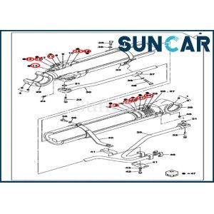 Wholesale LZ007110 Boom Seal Kit Cylinder Replacement Kits Fits CX800B CX800 CASE from china suppliers