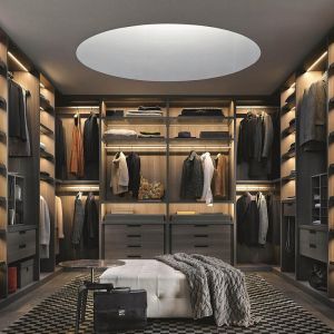 European Style Walk-in Bedroom Wardrobe Closet with Modern Design and Contempora