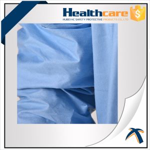 PP / SMS Disposable Lab Coats Barrier Gowns With Hook And Loop Elastic Cuff