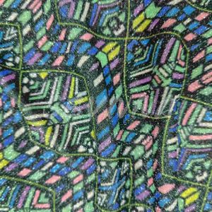 Soft Comfortable Double Knit Fabric With Recycled Poly And Metallic For Summer